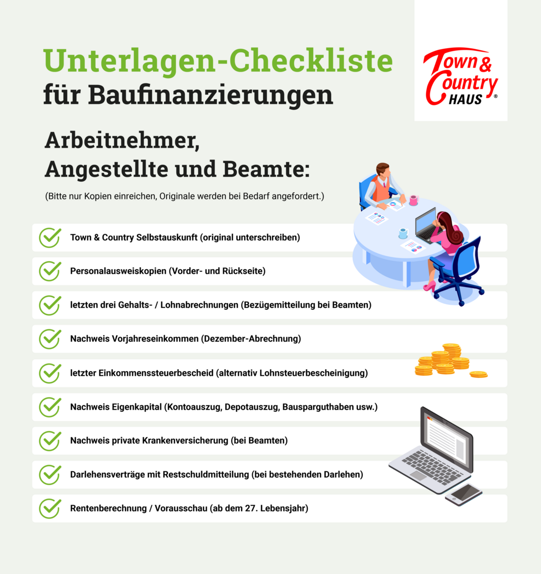 Infografik-Checkliste-Unterlagen-Baufinanzierung-Angestellte